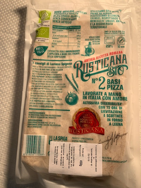 Base de pizza fraîche Bio artisanale (2 pièces - 450gr)
